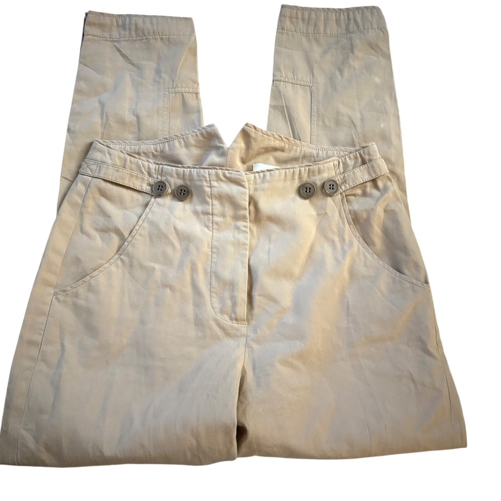 STELLA McCartney Tan Cotton High Waisted Pants Size 26